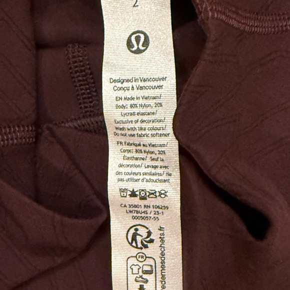 lululemon athletica High-Waist Bike Shorts in Deep Wine - Picture 5 of 8